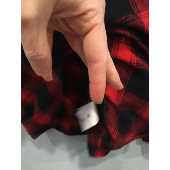 Vintage Woolrich Mens Flannel Button Up Shirt Size XL Red Buffalo Check Cabin - Picture 8 of 9